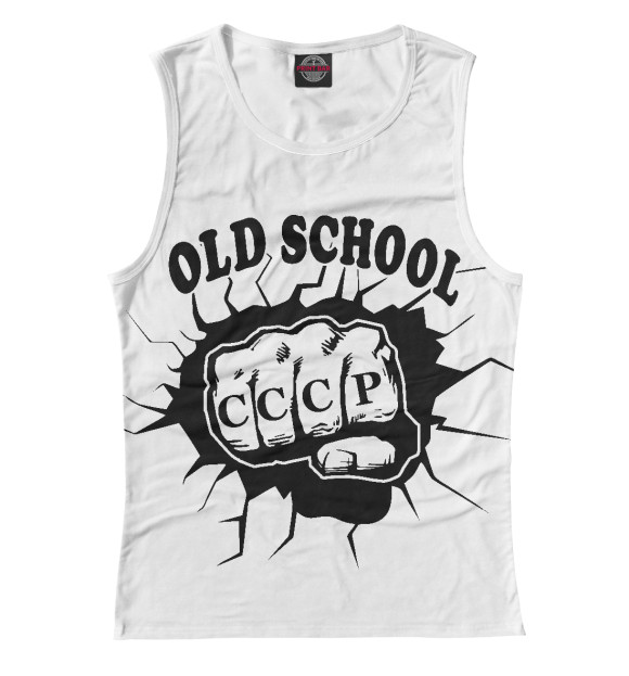 Майка для девочки с изображением Old School цвета Белый