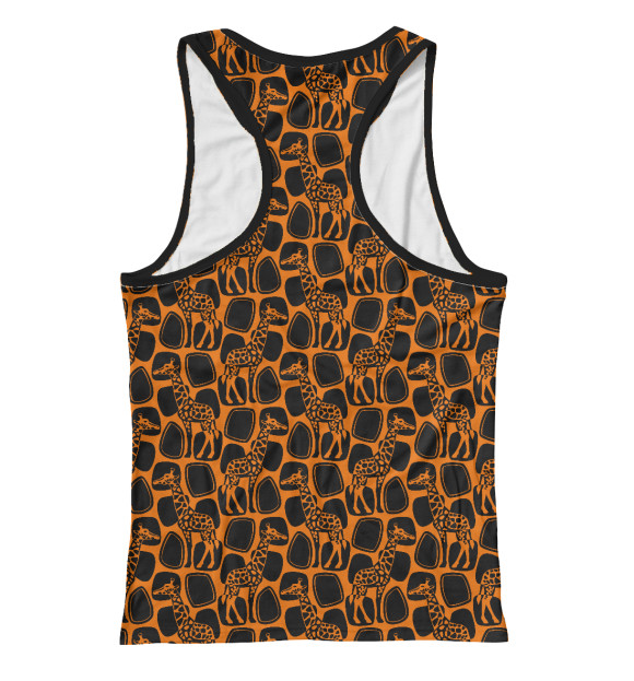 Женская майка-борцовка с изображением Жирафы цвета Белый