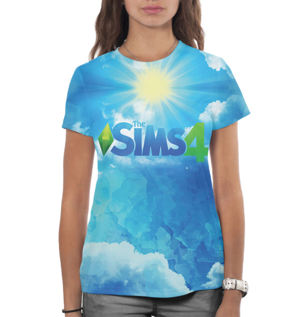 Женская футболка с изображением The Sims цвета Белый