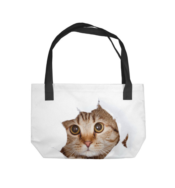 Пляжная сумка с изображением Котёнок цвета 