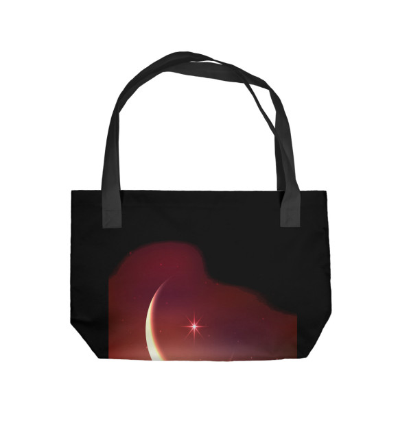 Пляжная сумка с изображением Ночь над мечетью цвета 