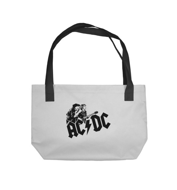 Пляжная сумка с изображением AC DC цвета 