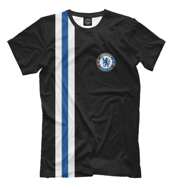 Мужская футболка с изображением Chelsea / Line Collection 2 цвета Черный