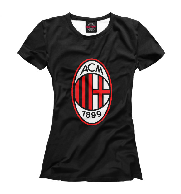 Женская футболка с изображением Milan цвета Белый