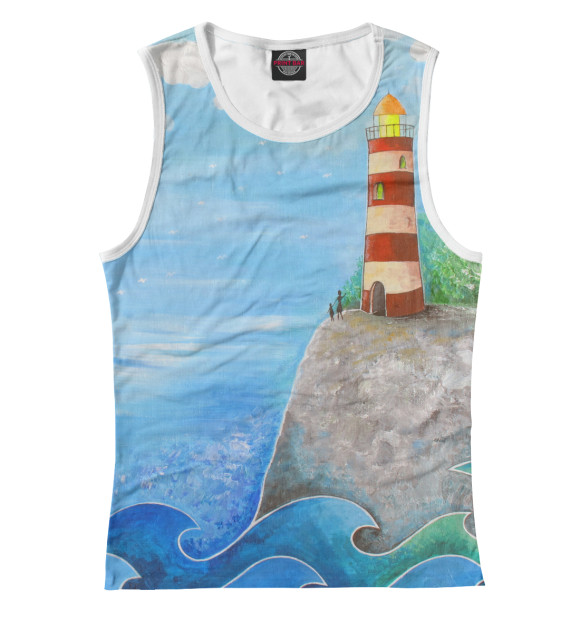 Майка для девочки с изображением Маяк надежды цвета Белый