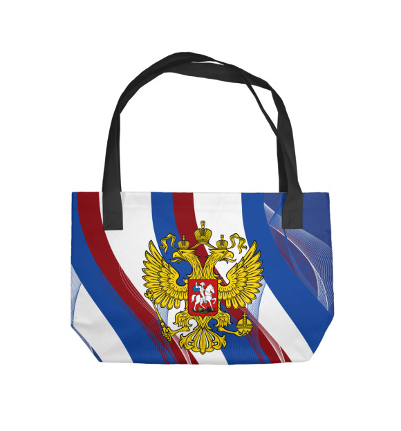 Пляжная сумка с изображением Россия цвета 