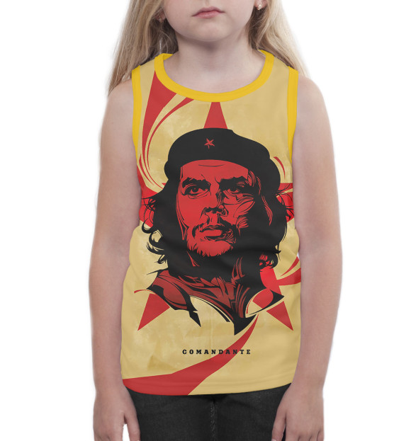 Майка для девочки с изображением Че Гевара цвета Белый