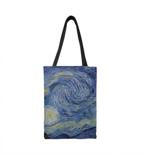 Сумка-шоппер с изображением Звездная ночь - Ван Гог Винсент цвета 