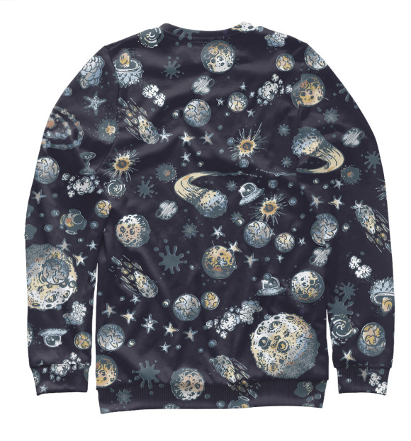 Мужской свитшот с изображением Космос цвета Белый