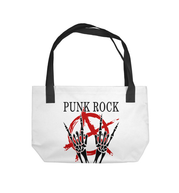 Пляжная сумка с изображением Панк-Рок цвета 