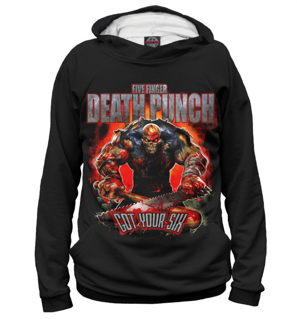 Худи для девочки с изображением Five Finger Death Punch Got Your Six цвета Белый