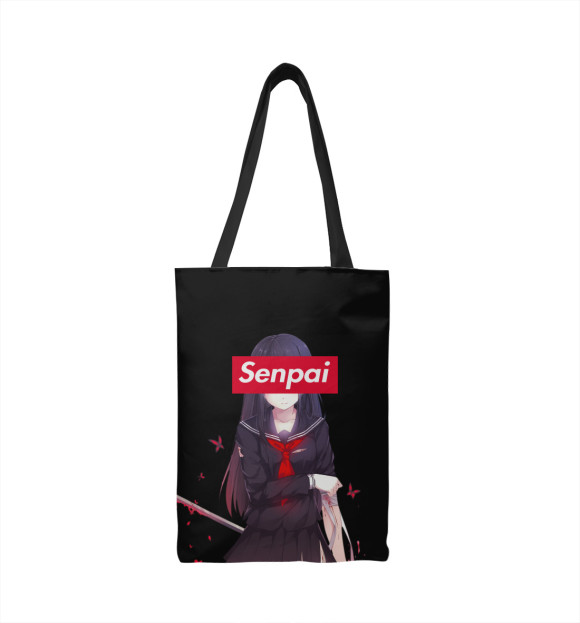 Сумка-шоппер с изображением Senpai цвета 