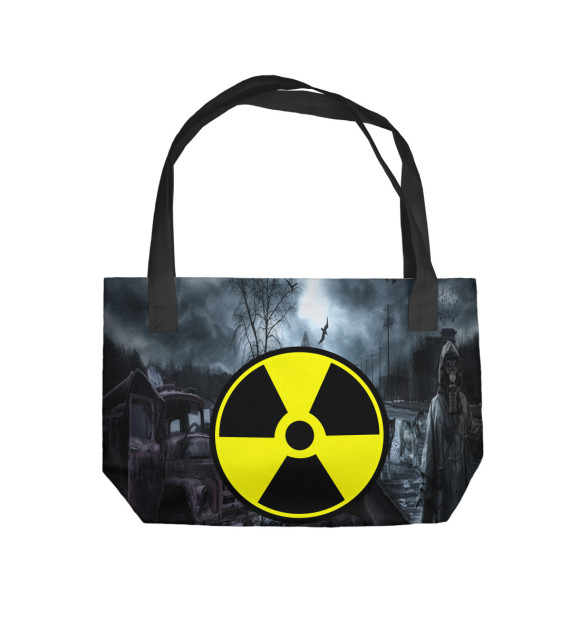 Пляжная сумка с изображением S.T.A..L.K.E.R-БОГДАН цвета 