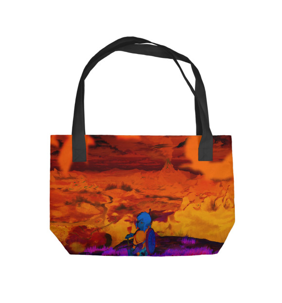 Пляжная сумка с изображением Legend of Zelda: Breath of the Wild цвета 