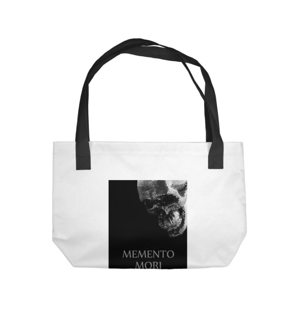 Пляжная сумка с изображением MEMENTO MORI цвета 
