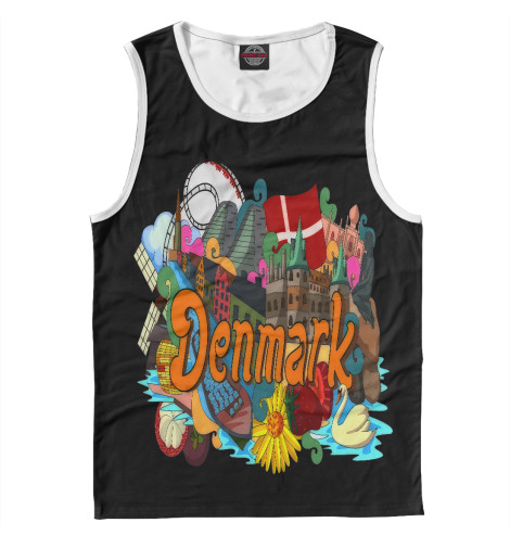 

Майки Print Bar, Белый, Denmark