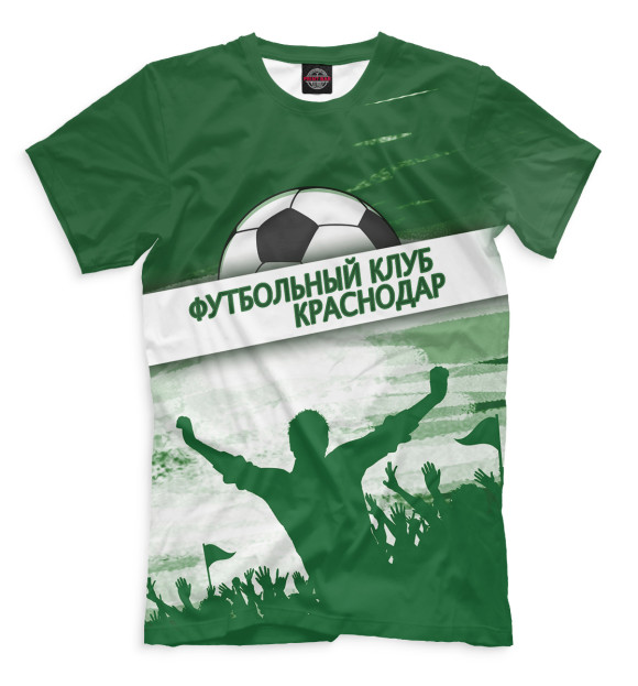 Мужская футболка с изображением ФК Краснодар цвета Темно-зеленый