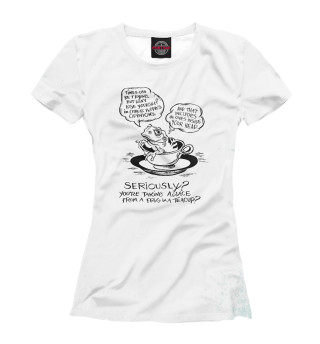 Женская футболка Frog in Teacup