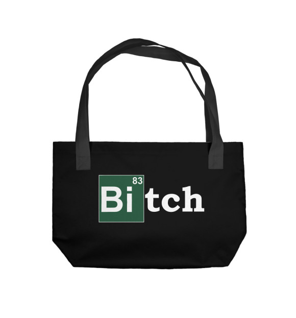 Пляжная сумка с изображением Bitch цвета 