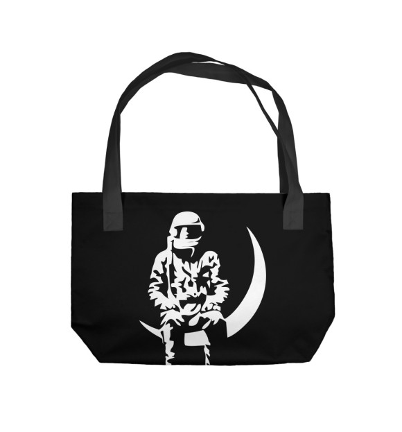 Пляжная сумка с изображением Moon man цвета 