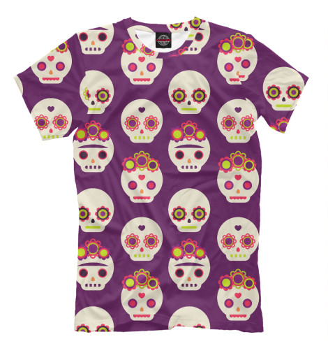 

Футболки Print Bar, Молочно-белый, Мексиканские черепа