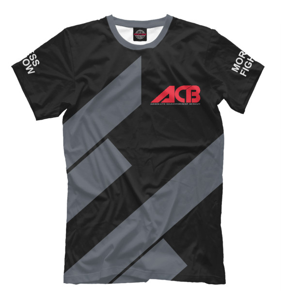 Мужская футболка с изображением ACB цвета Черный