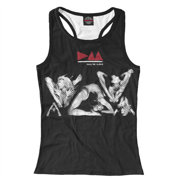 Женская майка-борцовка с изображением Enjoy The Silence цвета Белый