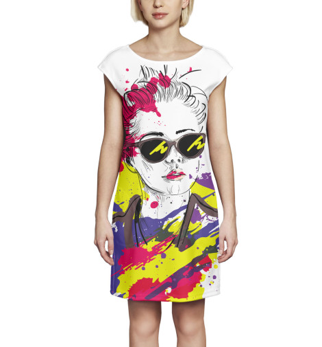 

Платье без рукавов Print Bar, Белый, Арт