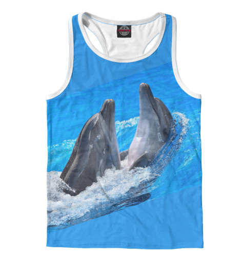 

Майки борцовки Print Bar, Белый, Дельфины
