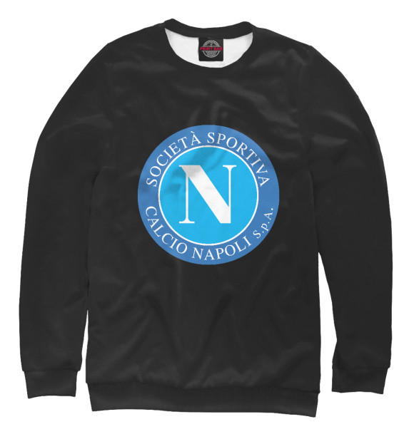 Свитшот для девочек с изображением Napoli цвета Белый