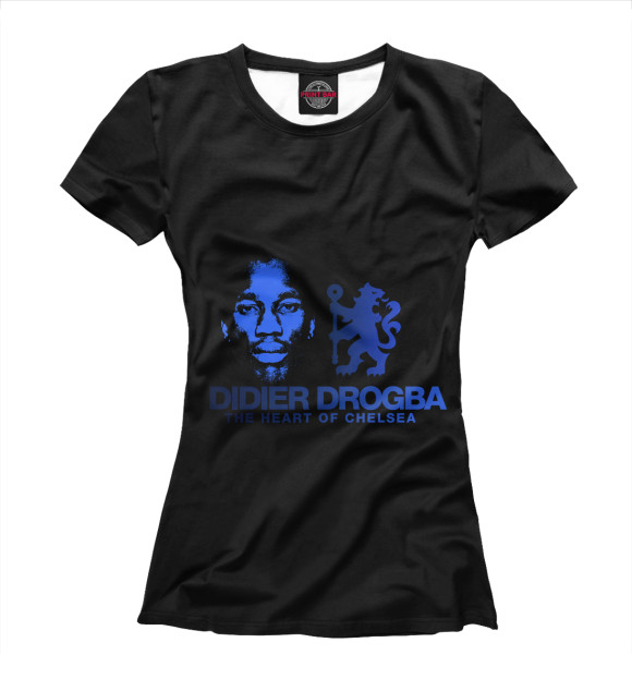 Женская футболка с изображением Drogba цвета Белый