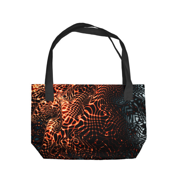 Пляжная сумка с изображением Molted lava цвета 