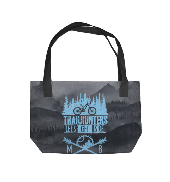 Пляжная сумка с изображением Trailhunters цвета 