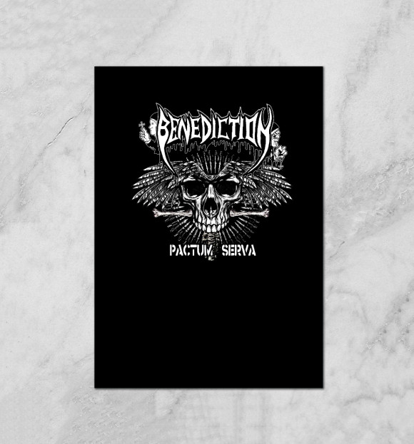 Плакат с изображением Benediction цвета Белый