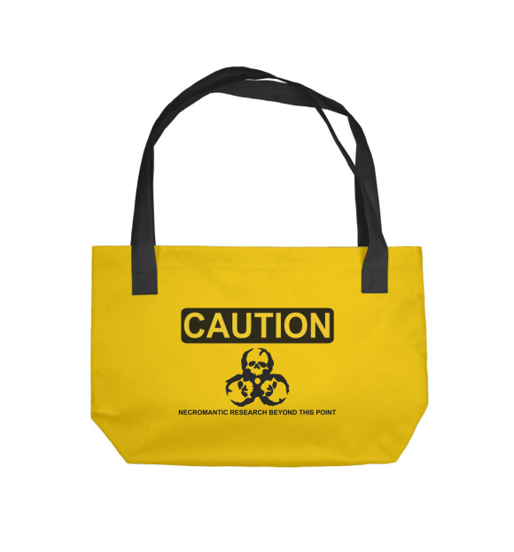 Пляжная сумка с изображением Caution цвета 