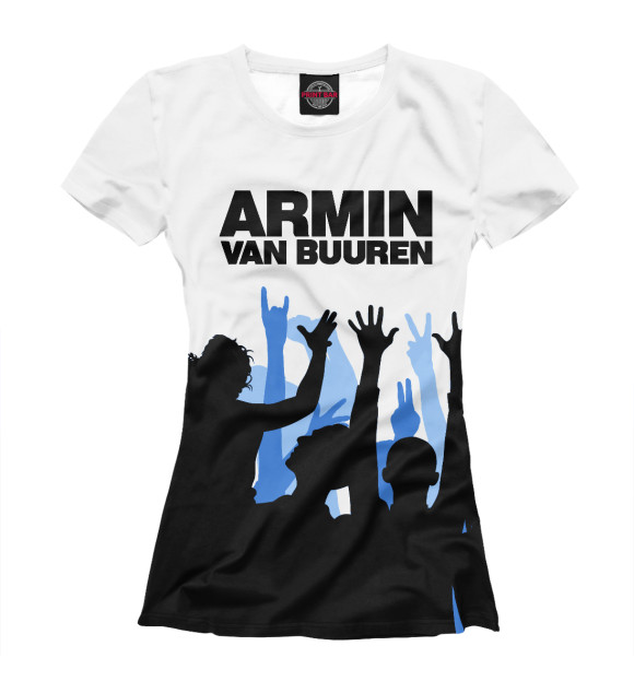 Футболка для девочек с изображением Armin van Buuren цвета Белый
