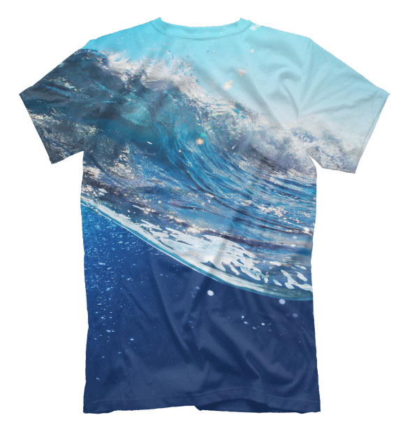 Мужская футболка с изображением Стихия воды цвета Белый