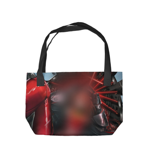 Пляжная сумка с изображением Evangelion цвета 