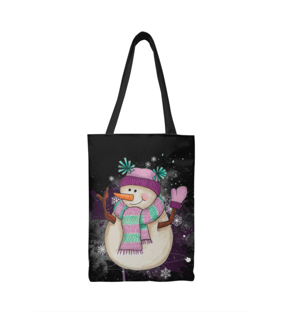 Сумка-шоппер с изображением Снеговик цвета 
