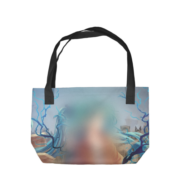 Пляжная сумка с изображением Мику Вокалоид цвета 