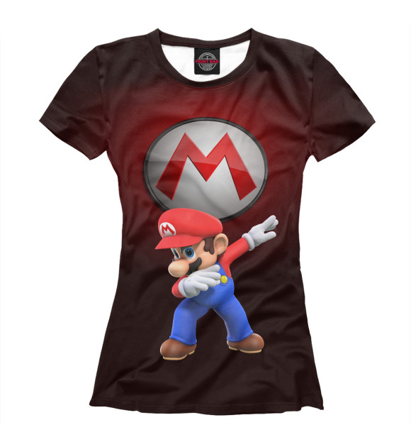 Футболка для девочек с изображением MARIO цвета Белый