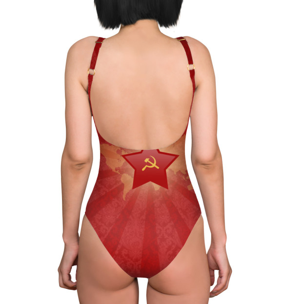 Купальник-боди с изображением Красная звезда цвета 