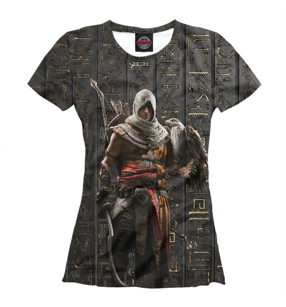Футболка для девочек с изображением Assassin's Creed Origins цвета Белый