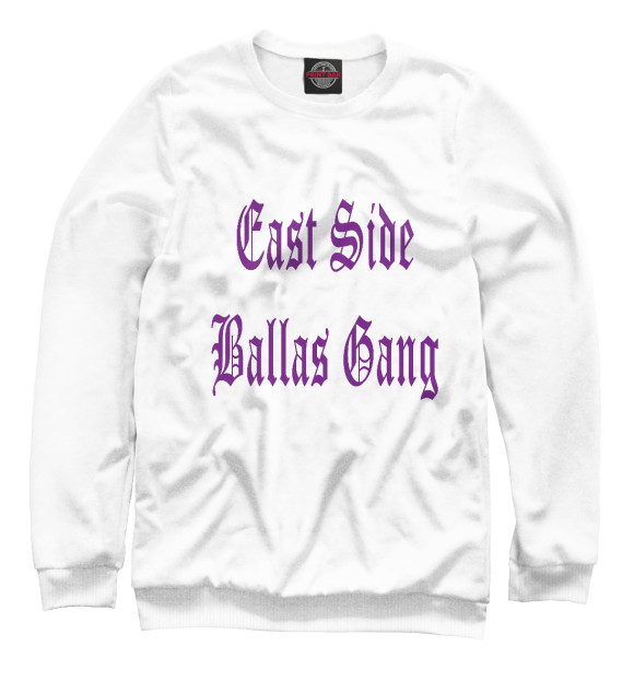 Свитшот для девочек с изображением GTA SA. East Side Ballas Gang цвета Белый