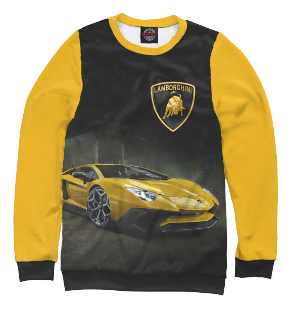 Свитшот для девочек с изображением Lamborghini цвета Белый