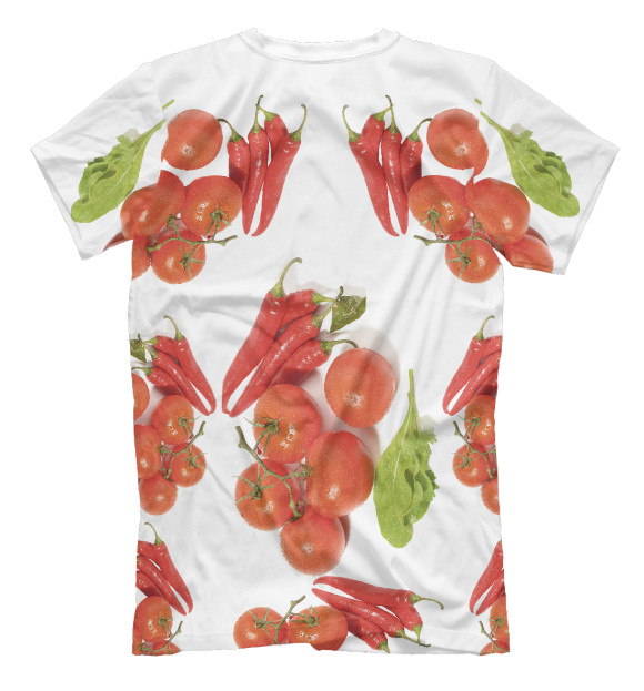 Мужская футболка с изображением Питательный набор витаминов цвета Белый