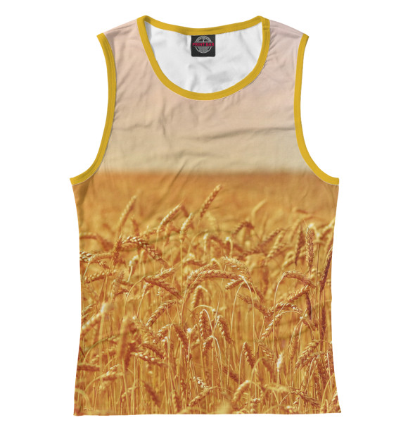 Майка для девочки с изображением Пшеница цвета Белый