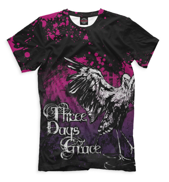 Мужская футболка с изображением Three Days Grace цвета Черный