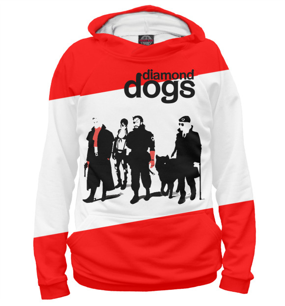 Женское худи с изображением Diamond Dogs цвета Белый