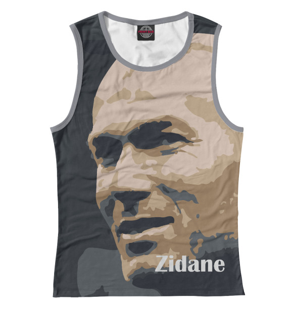Майка для девочки с изображением Zidane цвета Белый